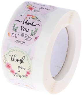 500Pcs/Roll ''Thank Jou ''Stickers Seal Labels Plakboek Handgemaakte Stickers Cirkel Briefpapier Stickers Voor Voedsel Envelop