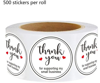 500pcs/roll Thank You for Supporting My Small Business Stickers Seal Label Scrapbook