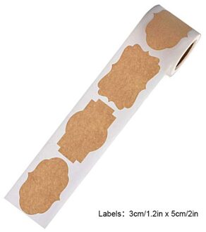 500Pcs Ronde Etiketten Handgemaakte Kraftpapier Verpakking Sticker Voor Snoep Dragee Zak Geschenkdoos Verpakking Bag Wedding Bedankt Stickers Olijf