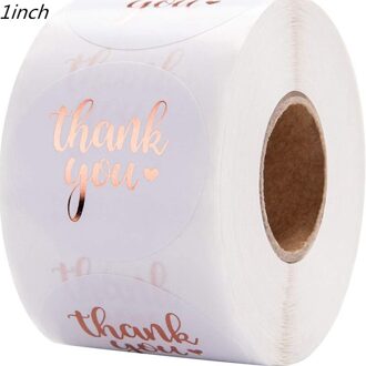 500Pcs Ronde Papier Rose Goud Mooie Dingen Binnen Stickers Goud Dank U Stickers Voor Kleine Zakelijke Verpakking Seal Label 1duim