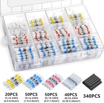 500pcs Solder Seal Heat Shrink Butt Wire Connector Terminals