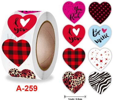 500Pcs Valentijnsdag Hartvormige Liefde Sticker Bruiloft Commerciële Decoratie Dank U Verzegelen Stickers A259