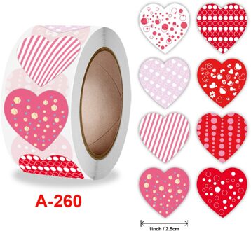 500Pcs Valentijnsdag Hartvormige Liefde Sticker Bruiloft Commerciële Decoratie Dank U Verzegelen Stickers A260