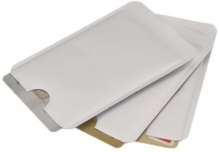 500pcs Zilver Anti Scan RFID Mouw Protector Credit Id-kaart Aluminiumfolie Houder Anti-Scan Kaart mouw