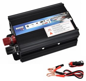 500W Auto Omvormer Tool Apparaat Transfer 12V 220-240V Solar Batterij Converter supply Met Kabels En Usb-poort