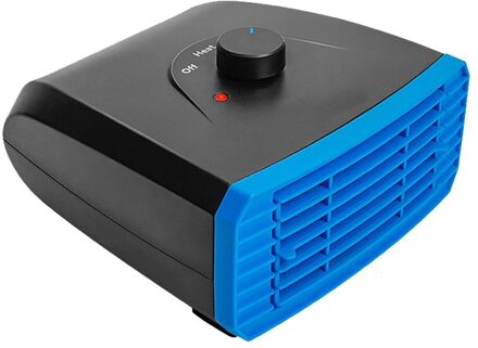 500W Draagbare Elektrische Air Heater Ptc Verwarming Elektrische Verwarming Mini Warm Leuke Intelligente Ventilator Air Winter Warmer Quick Verwarming blauw