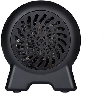 500W Draagbare Elektrische Air Heater Ptc Verwarming Elektrische Verwarming Mini Warm Leuke Intelligente Ventilator Air Winter Warmer Quick Verwarming zwart