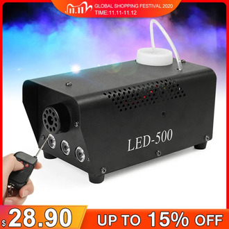 500W Fog/Smoke Machine w/ Remote RGB LED DJ Thrower DJ Party family ball leisure parties Light Smoke Thrower