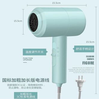 500W Professionele Haardroger Negatieve Ionische Föhn Koude Wind Air Brush Haardroger Sterke Power Droger Salon Stijl tool groen