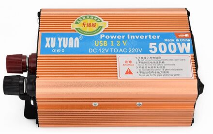 500W Watt Dc 12V Naar Ac 220V Portable Auto Power Inverter Charger Converter Adapter 12v to 220v