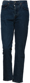 501 high waist straight leg cropped jeans Indigo - W27/L28
