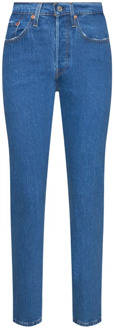 501 high waist straight leg cropped jeans Indigo - W29/L28