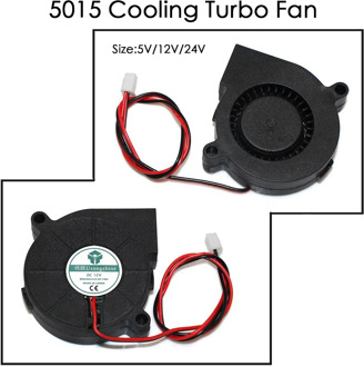 5015 5/12/24V Cooling Turbo Fan Brushless 3D Printer Parts 2Pin For Extruder DC Cooler Blower 50x50x15mm Part Black Plastic Fans