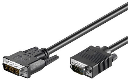 50990 video kabel adapter 2 m DVI-I VGA (D-Sub) Zwart
