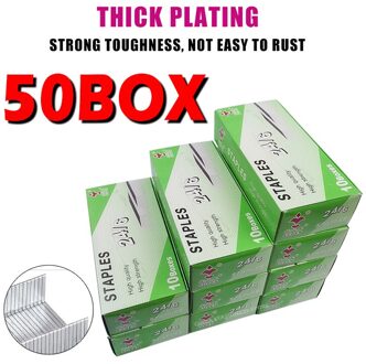 50Box/50000Pcs 24/6 Nietjes Standaard Universele Naald Boxed Kantoor Leren Opslag Binding Nietjes
