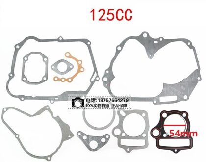 50cc Motor Pakking 110cc 125cc Zongshen Loncin Lifan 70cc 90cc Dirt Pit Bike Aap Kayo Motorfiets Cilinder 52.4Mm 54mm Pakking 125cc gasket 54mm