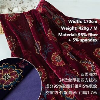 50Cm Breed, Herfst En Winter Verdikte Stretch Gedrukt Romeinse Katoen, Pluche Kledingstuk Broek Stof, diy Handgemaakte Materiaal 1