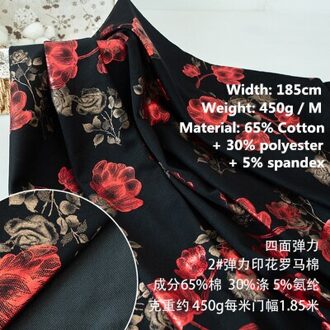 50Cm Breed, Herfst En Winter Verdikte Stretch Gedrukt Romeinse Katoen, Pluche Kledingstuk Broek Stof, diy Handgemaakte Materiaal 4