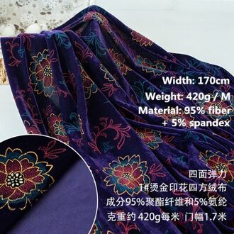 50Cm Breed, Herfst En Winter Verdikte Stretch Gedrukt Romeinse Katoen, Pluche Kledingstuk Broek Stof, diy Handgemaakte Materiaal 8