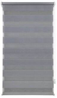 50Cm Dag En Nacht Zebra Rolgordijn Dubbele Doorschijnende Blackout Vision Gordijnen Voor Raam En Deur Met Installeren Accessoires grijs