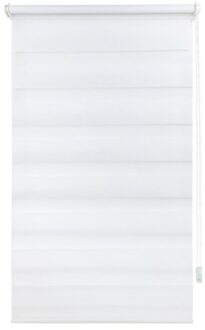 50Cm Dag En Nacht Zebra Rolgordijn Dubbele Doorschijnende Blackout Vision Gordijnen Voor Raam En Deur Met Installeren Accessoires wit