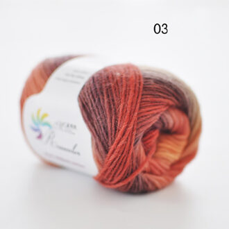 50g/ball Dik Sectie geverfd Regenboog Garen 100% Zuivere Wol Garen voor DIY Hand Breien Gehaakte Sjaal sjaal Draad XD003 N03