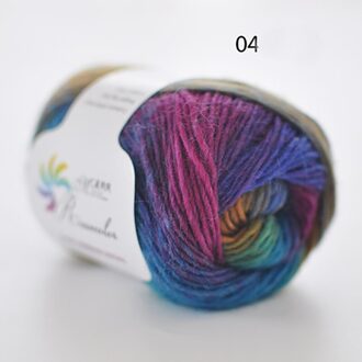 50g/ball Dik Sectie geverfd Regenboog Garen 100% Zuivere Wol Garen voor DIY Hand Breien Gehaakte Sjaal sjaal Draad XD003 N04