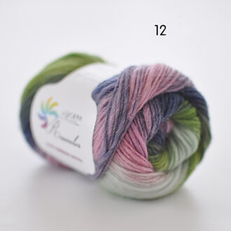 50g/ball Dik Sectie geverfd Regenboog Garen 100% Zuivere Wol Garen voor DIY Hand Breien Gehaakte Sjaal sjaal Draad XD003 N12