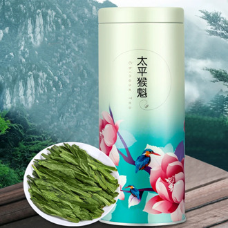 50G Tea Taiping Monkey Chief 2020 New Tea Green Tea Spring Tea Huangshan Green Tea Canned Gift Box Gift