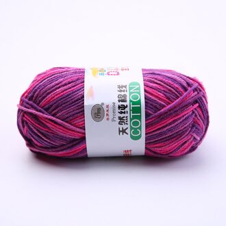 50Gram/Bal Segment Dye Katoen Melk Garen Haak Baby Wol Hand-Gebreide Garen Trui Pop Sjaal Benodigdheden 3