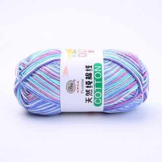 50Gram/Bal Segment Dye Katoen Melk Garen Haak Baby Wol Hand-Gebreide Garen Trui Pop Sjaal Benodigdheden 4
