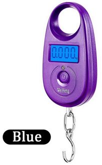 50Kg/110 Lbs Elektronische Draagbare Lcd Digitale Weegschaal Dubbele Precisie Bagage Weegschalen Balance Weegschalen Voor Opknoping Haak reizen 25kg paars