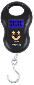 50Kg/110 Lbs Elektronische Draagbare Lcd Digitale Weegschaal Dubbele Precisie Bagage Weegschalen Balance Weegschalen Voor Opknoping Haak reizen 50kg 10g zwart