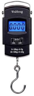 50Kg/110 Lbs Elektronische Draagbare Lcd Digitale Weegschaal Dubbele Precisie Bagage Weegschalen Balance Weegschalen Voor Opknoping Haak reizen 50kg 110Lbs