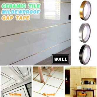 50M Gold Self Adhesive Tile Sticker Ceramic Tile Mildew-proof Tape Seam Line Tile Self-Adhesive Home Waterproof Floor Sticker