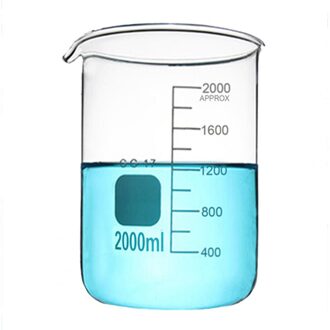 50Ml/100Ml/250Ml/500Ml/1000Ml/2000Ml Transparant Hittebestendig glas Beker Schaal Dikker Maatbeker Voor Lab Loodvrij