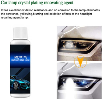 50ML/30ML/20ML Car Headlight Care Scratch Remover Auto Head Light Polishing Refurbishment Fluid Repair Cleaning Agent Sponge