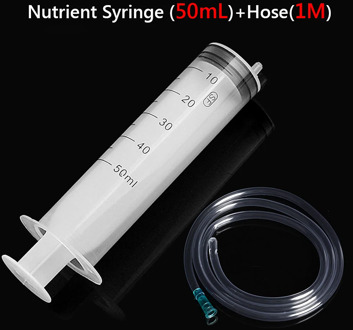 50ml Reusable Plastic Syringe Bubble Syringe Oil Syringe for Extracting Oil Agricultural E Fluid Brake Fluid with Hose 100 cm