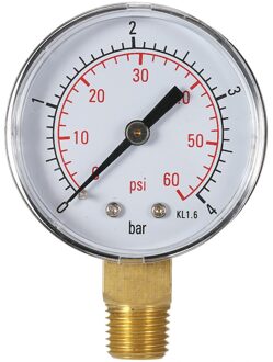 50mm 0 ~ 60psi 0 ~ 4bar Zwembad Filter Water Druk Wijzerplaat Hydraulische Manometer Meter Manometer 1/4" NPT Draad