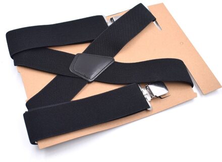 50Mm Brede Elastische Verstelbare Mannen Broek Bretels Bretels X Vorm Met Sterke Metalen Clips Jl
