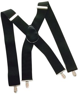 50mm Suspenders Wide Men X-back X Shape Heavy Duty Trousers Brace Suspenders With Clips