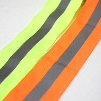 50mm x 15mm * 3 Meter/lot, Oxford reflecterende stof naaien tape, genaaid reflecterende tape voor kleding tassen hoge zichtbaarheid fluorescerende groen