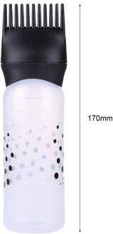 50Oz Haarverf Applicator Kam Fles Uitstekende Duurzaam Flexibele Kunststoffen Borstel Voor Kappers Coloring Doseren zwart