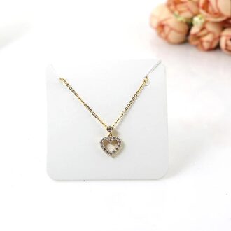 50Pc 5X5Cm Blanco Kraftpapier Sieraden Display Ketting Kaarten Hangen Gunst Label Tag Voor Sieraden Maken diy Accessoires Sieraden Kaart wit