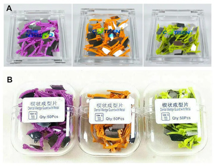 50Pc Fender Wedges Interproximal Dental Diastema Wedge SS Guard Plate FenderMate Large M Small 134