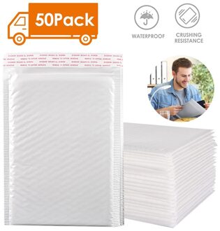 50Pc Foam Envelop Tassen Zelf Seal Mailers Gevoerde Enveloppen Met Bubble Mailing Tas Pakketten Tas Wit 11x 23xm
