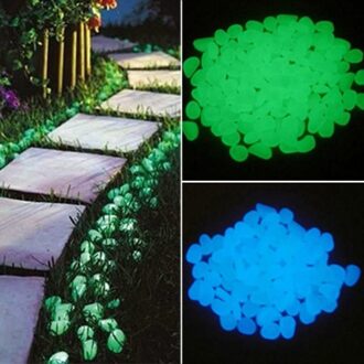 50Pc Glow In The Dark Tuin Steentjes Glow Stones Rocks Voor Loopbruggen Tuinpad Patio Lawn Yard Decor lichtgevende Stenen #38 zoals getoond