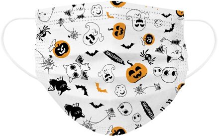 50Pc Kids Wegwerp Maks Non-woven 3 Layer Maks Voor Kids Cartoon Print Maks Voor Kiem Bescherming sjaal Bandana 10stk