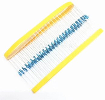 50pcs 1/4W Metal film resistor 1R ~ 1M 100R 220R 330R 1K 1.5K 2.2K 3.3K 4.7K 10K 22K 47K 100K 100 220 330 1K5 2K2 3K3 4K7 ohm