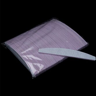 50Pcs 100/180 Nail Polijsten File Buffing Schuurpapier Wasbare Nail Slijpen Semilune Gebogen Professionele Manicure Care Tool Set